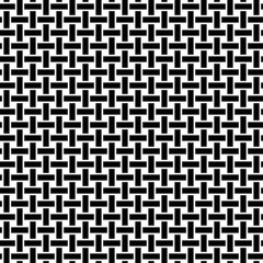 Seamless 'woven' vector texture on transparent background. Black and white series No. 3.