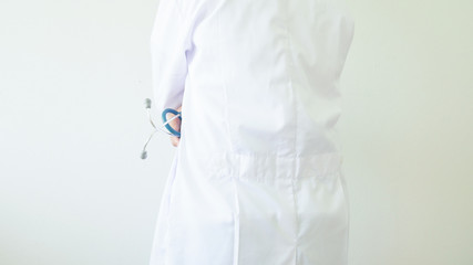 scientist in white coat.