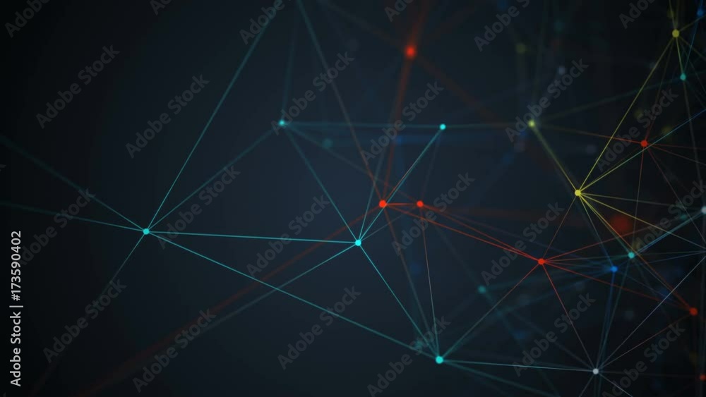 Poster abstract network connection background. technology and connectivity concept. molecule and communicat