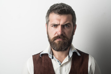 Hipster in shirt and waistcoat.