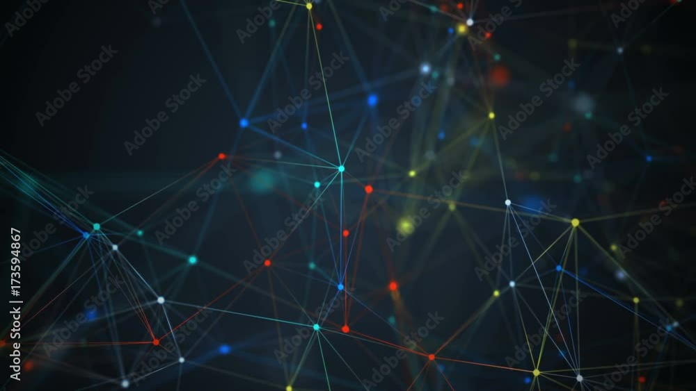 Poster abstract network connection background. technology and connectivity concept. molecule and communicat