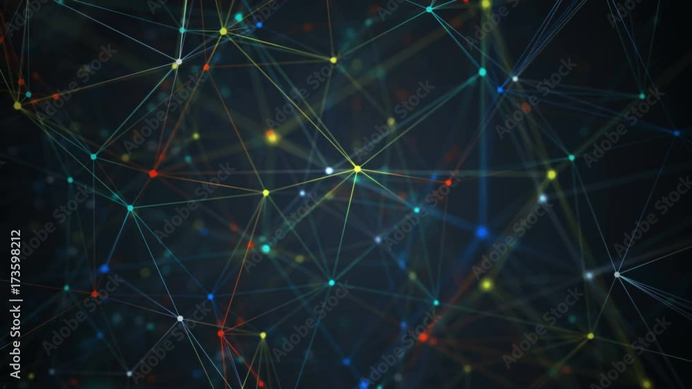 Poster abstract network connection background. technology and connectivity concept. molecule and communicat
