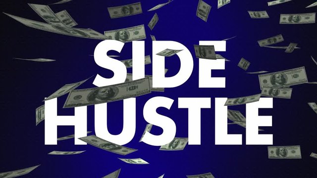 Side Hustle Second Income Job Work Money Words 3d Animation