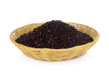 Rice berry on white background