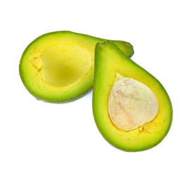 Avocado isolated on  white background.