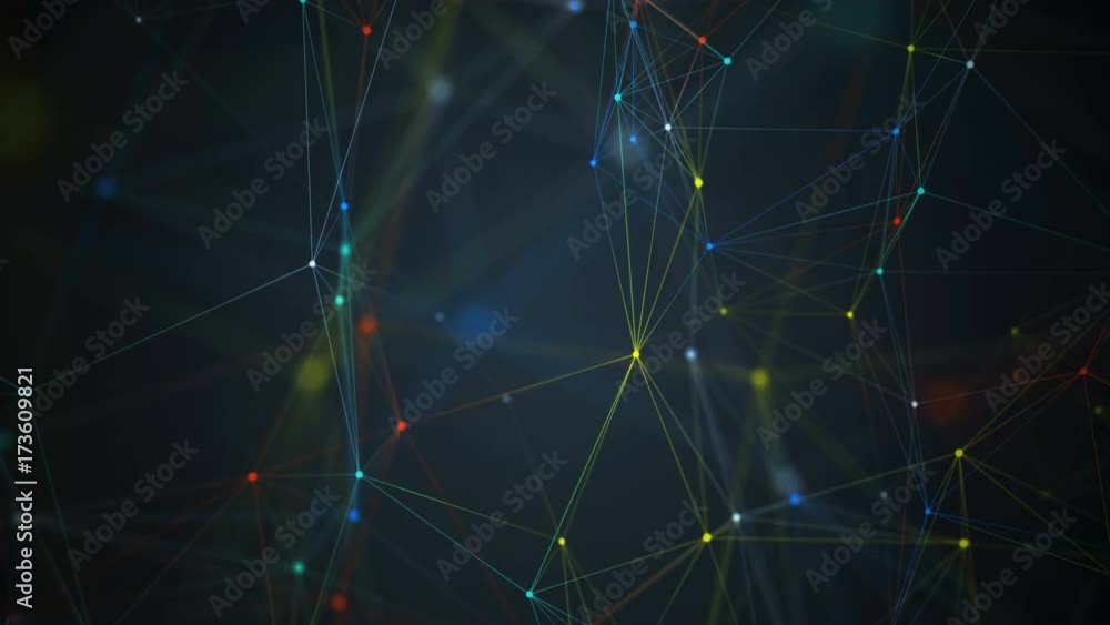 Poster abstract network connection background. technology and connectivity concept. molecule and communicat
