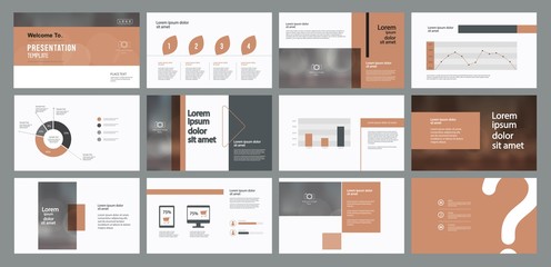 Naklejka na ściany i meble abstract business presentation template design and page layout design for brochure ,book , magazine,annual report and company profile , with infographic elements graph