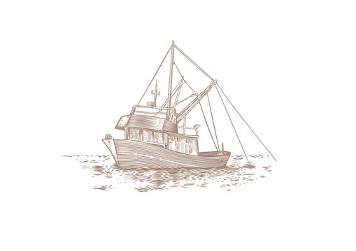 Trawler at the sea