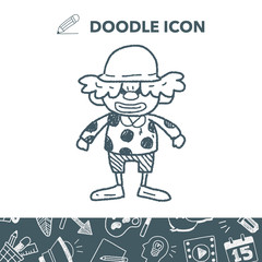 clown doodle drawing