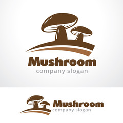 Mushroom Logo Template Design Vector, Emblem, Design Concept, Creative Symbol, Icon