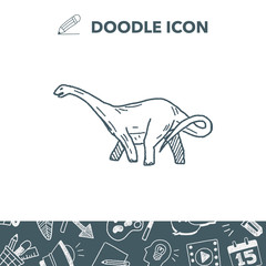 Brontosaurus dinosaur doodle