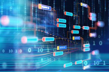 digital code number abstract technology background