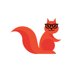 Squirrel logo vector