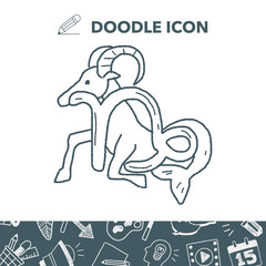 Capricorn Constellation doodle