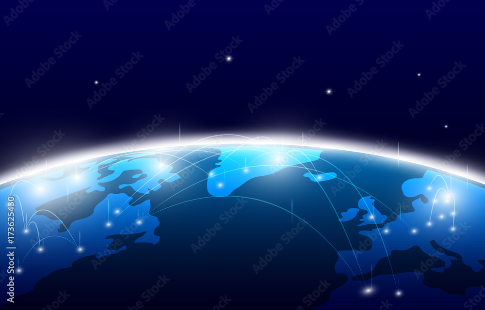 Poster abstract world map digital texture pattern technology innovation concept background