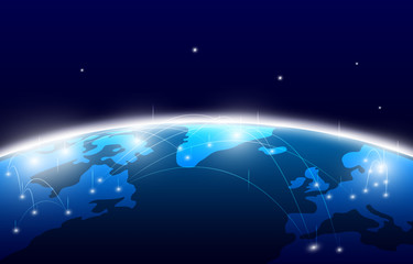Fototapeta premium abstract world map digital texture pattern technology innovation concept background