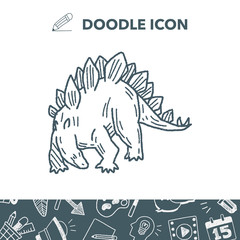 Stegosaurus dinosaur doodle