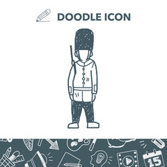 England Soldier doodle