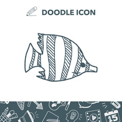 Tropical fish doodle