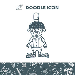 clown doodle drawing