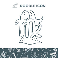 Virgo Constellation doodle