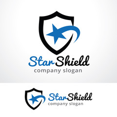 Star Shield Logo Template Design Vector, Emblem, Design Concept, Creative Symbol, Icon