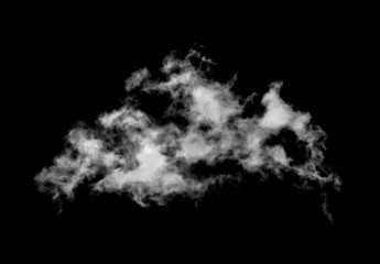 Fototapeta na wymiar white cloud isolated on black background