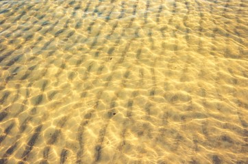 Sand pattern on the shallow sea bottom, Baltic sea coast