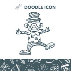 clown doodle drawing