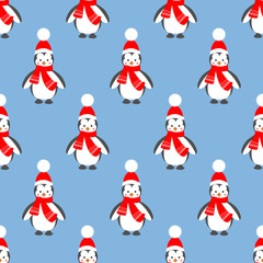Penguin seamless pattern