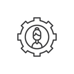 Setting line icon, outline vector sign, linear style pictogram isolated on white. Symbol, logo illustration. Editable stroke