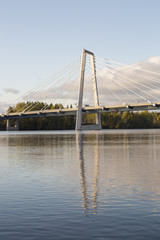 Bridge over the River in Umea, Sweden