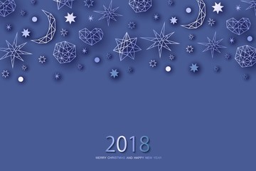 Fototapeta premium Christmas and New Year greeting card, invitation.
