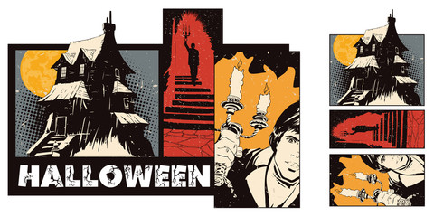 Collage on theme halloween.