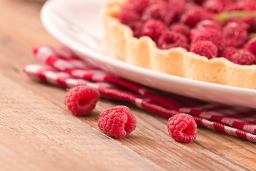 Raspberry tart.