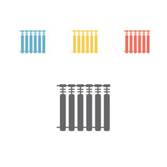 Heating battery icon, home radiator vector illustration