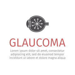 Glaucoma. Human eye. Vector illustration.