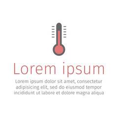 Thermometer icon Vector sign
