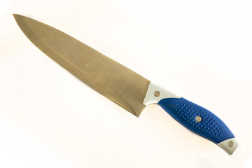 Kitchen knife on white background