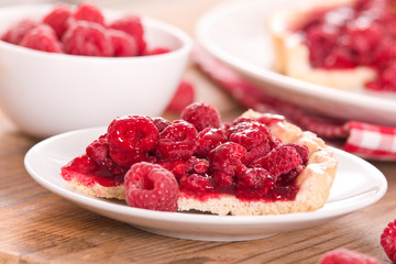 Raspberry tart.