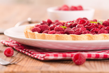 Raspberry tart.