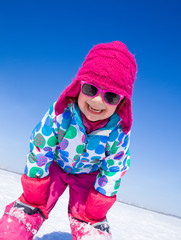 kid in winter time