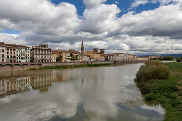 Florence – view at Arno river, Tuscany, Italy