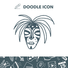 African mask doodle