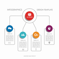 Infographic template. Can be used for workflow layout, diagram, business step options, banner, web design.