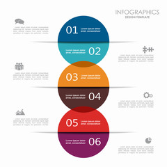Fototapeta premium Infographic template. Can be used for workflow layout, diagram, business step options, banner, web design.