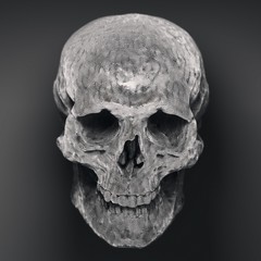 Obraz premium Abstract detailed skull sculpture with a surface comprised of interwoven wire spools