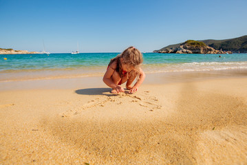 Fototapeta na wymiar Childhood Summer Travel Beach
