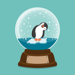 Penguin inside a crystal ball