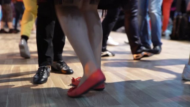 A Lot of People Learn to Dance Close Up Of Legs. A Lot of People Learn to Dance